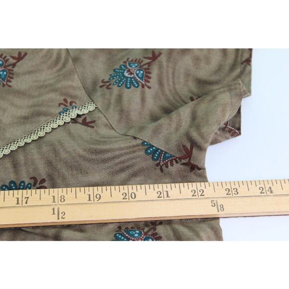 Figure Fine House Dress Nightie Muumuu Ladies L Short Sleeve Button Pull Over - Picture 5 of 5